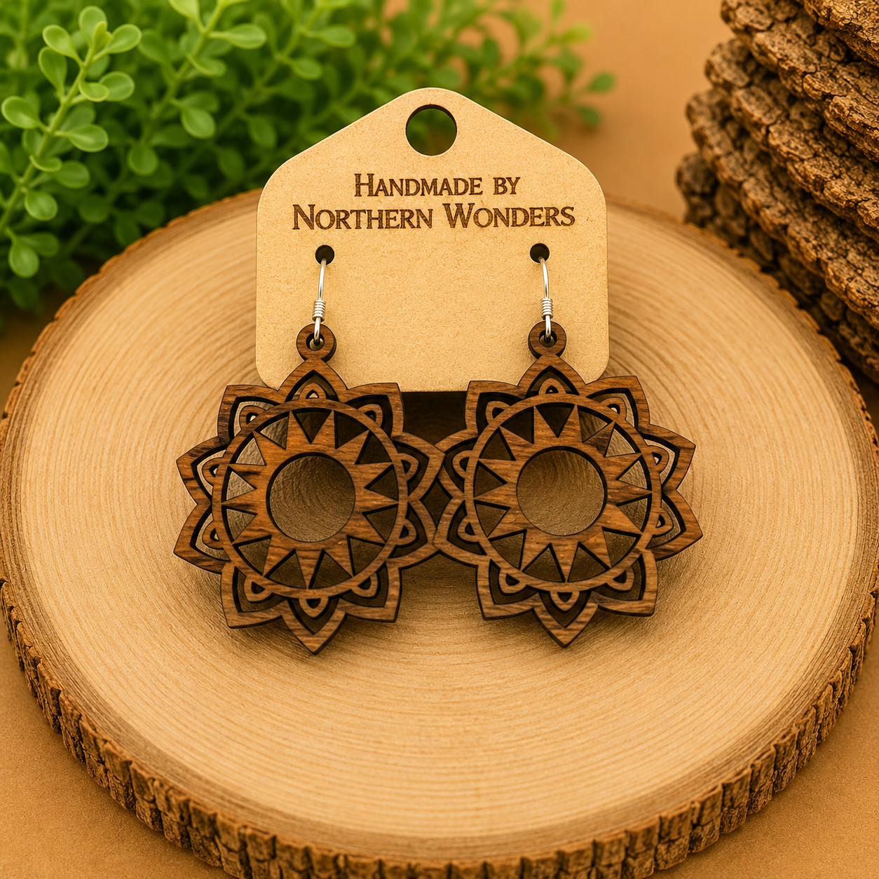 Walnut Earring