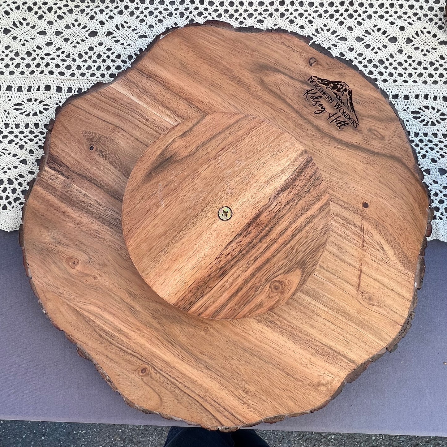 17" Wild Poppies Lazy Susan