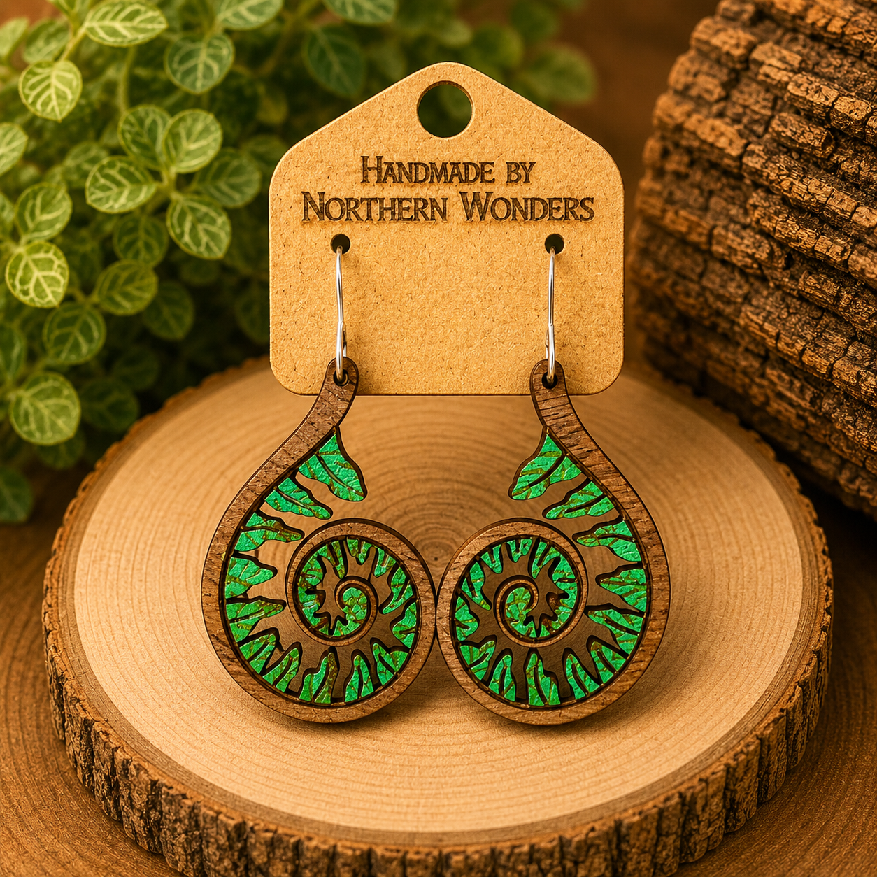 baby fern earring