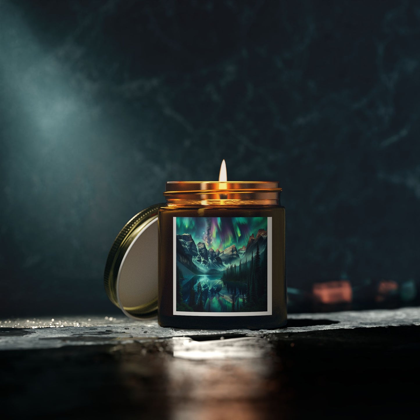 Northern Glow, Scented Candles, Coconut Apricot Wax (4oz, 9oz)