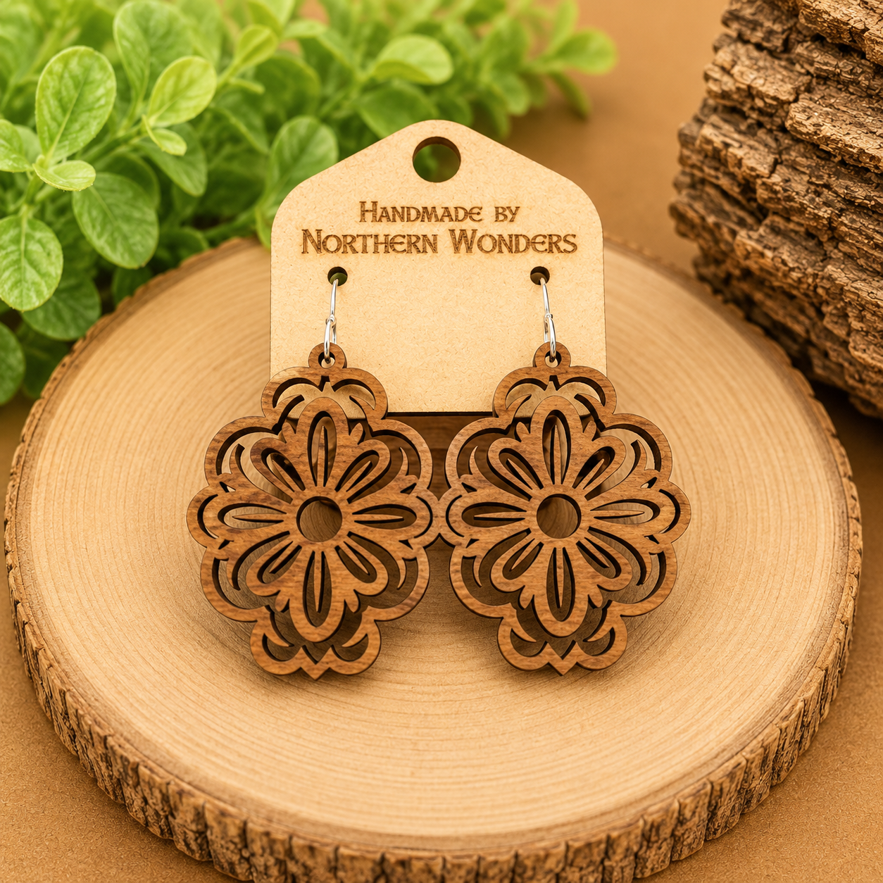 Walnut Earring