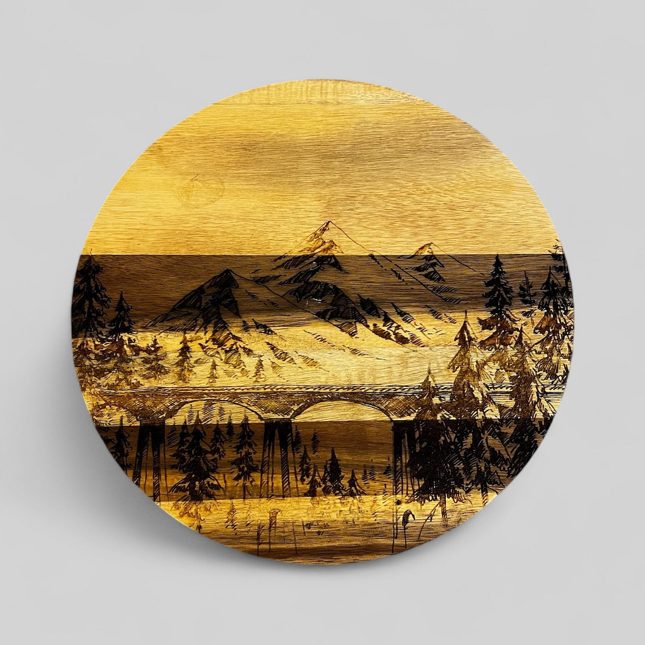10" Railroad Tracks Lazy Susan