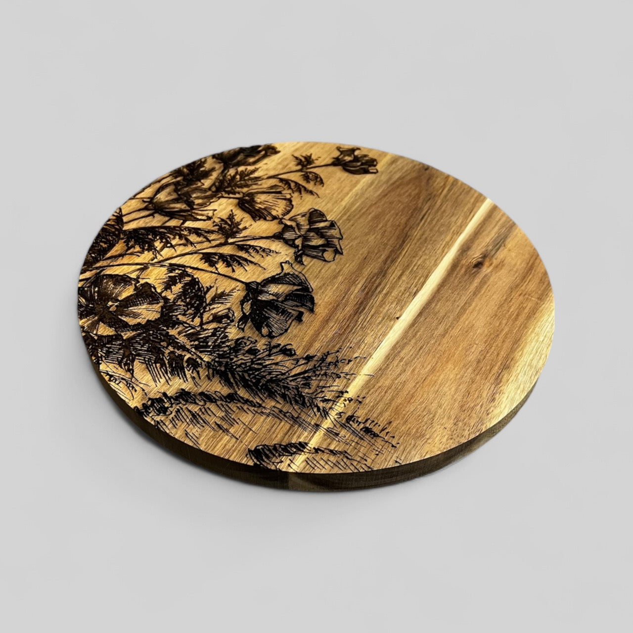 10" Wild Poppies Lazy Susan