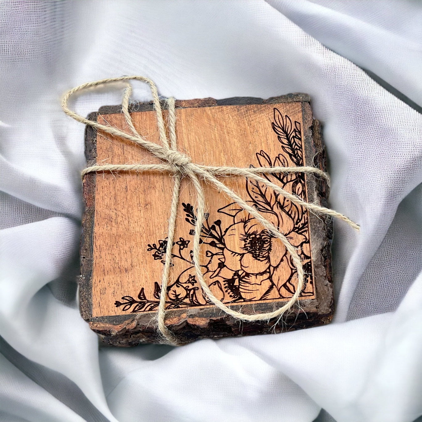 Floral Live Edge Coasters