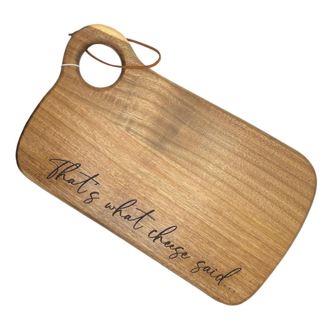 That's what cheese said..