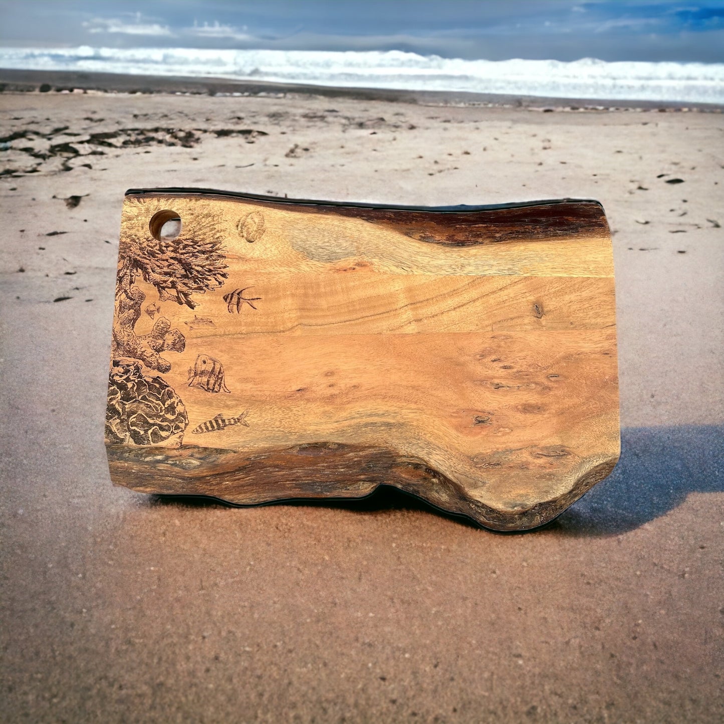 Ocean Live-Edge Cutting Board
