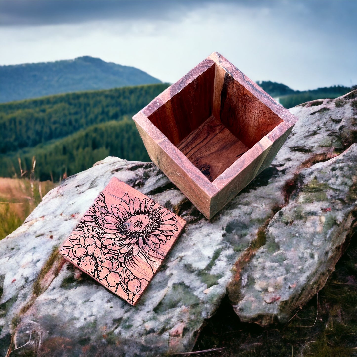 Sunflower Wood Box