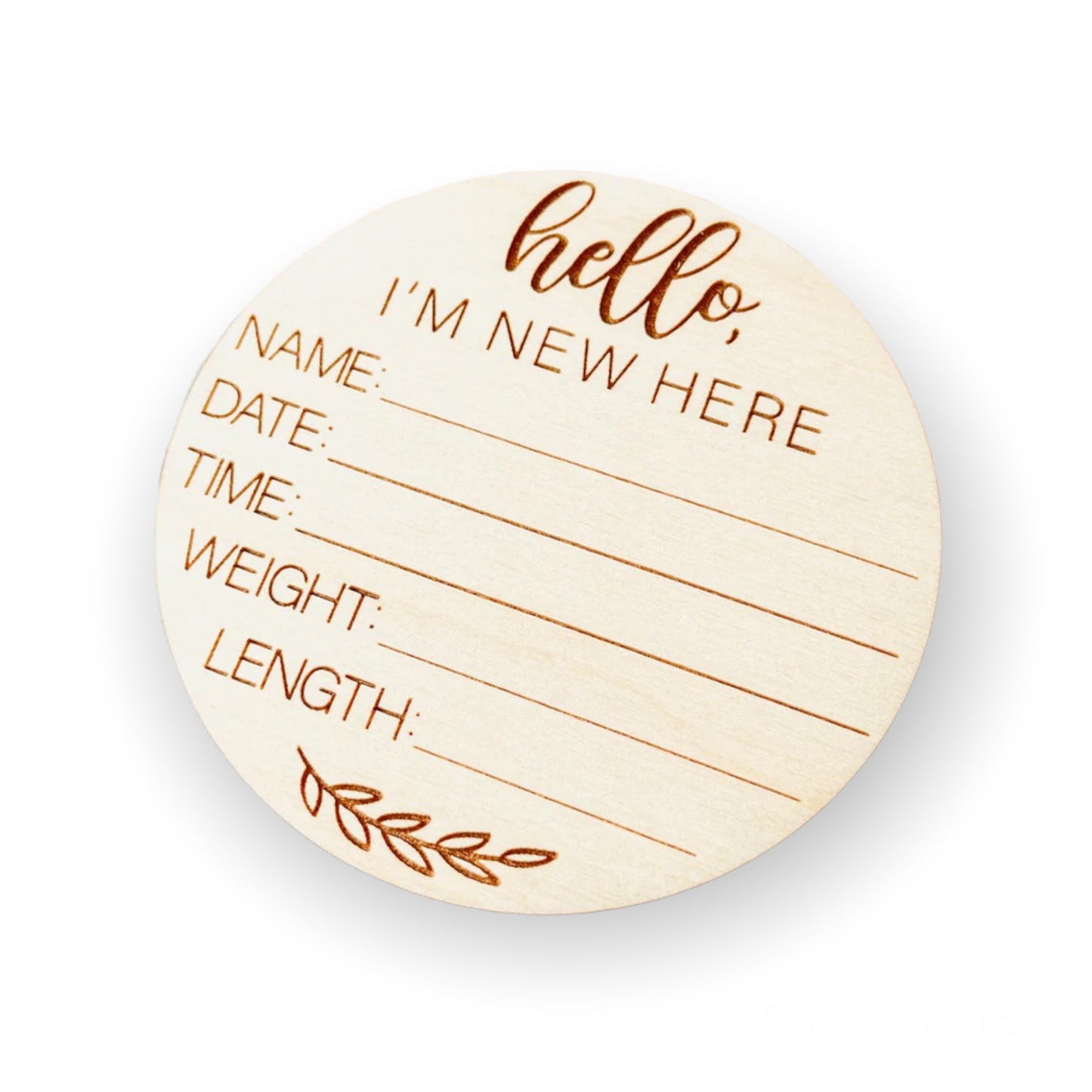 8" Hello, I'm New Here Announcement