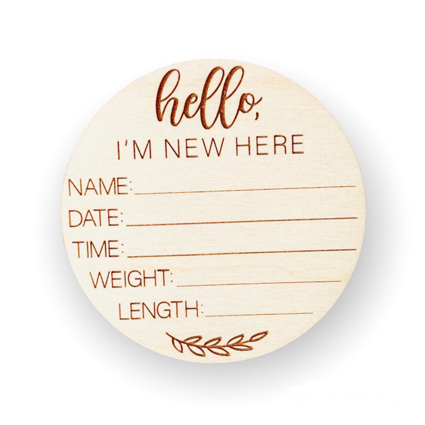 8" Hello, I'm New Here Announcement