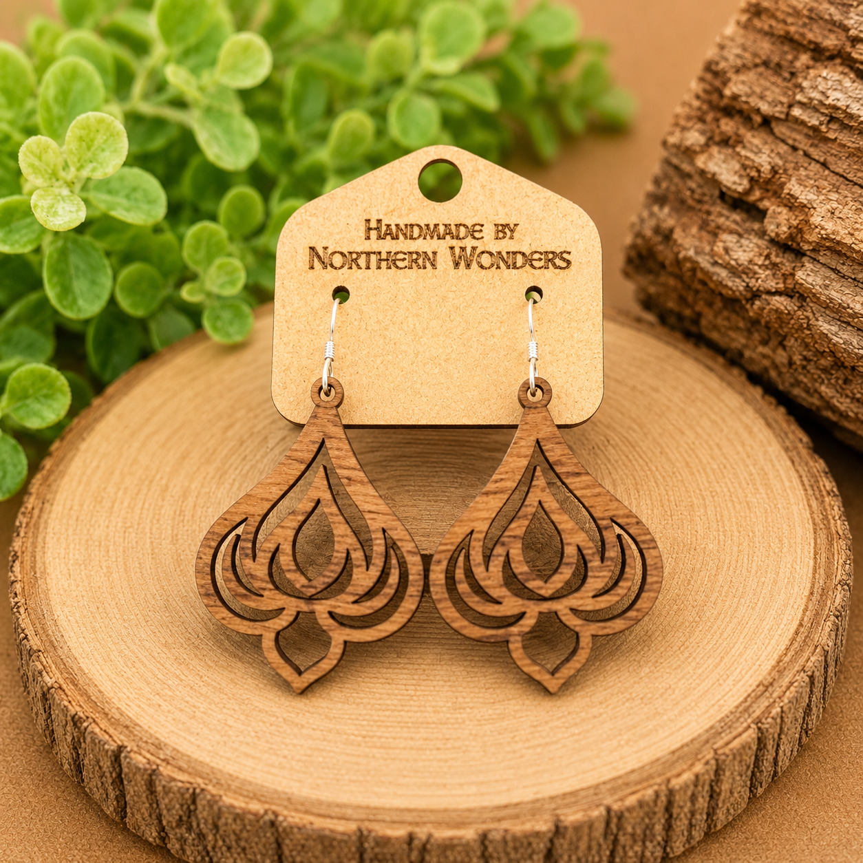 Walnut Earring