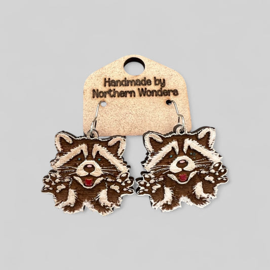 Raccoon Earrings