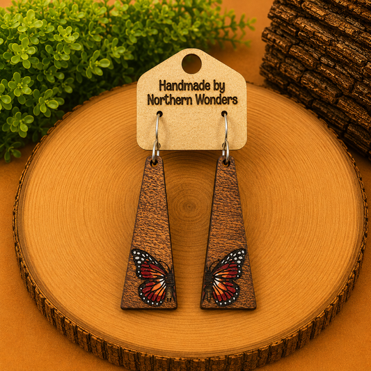 Butterfly Wood Earring