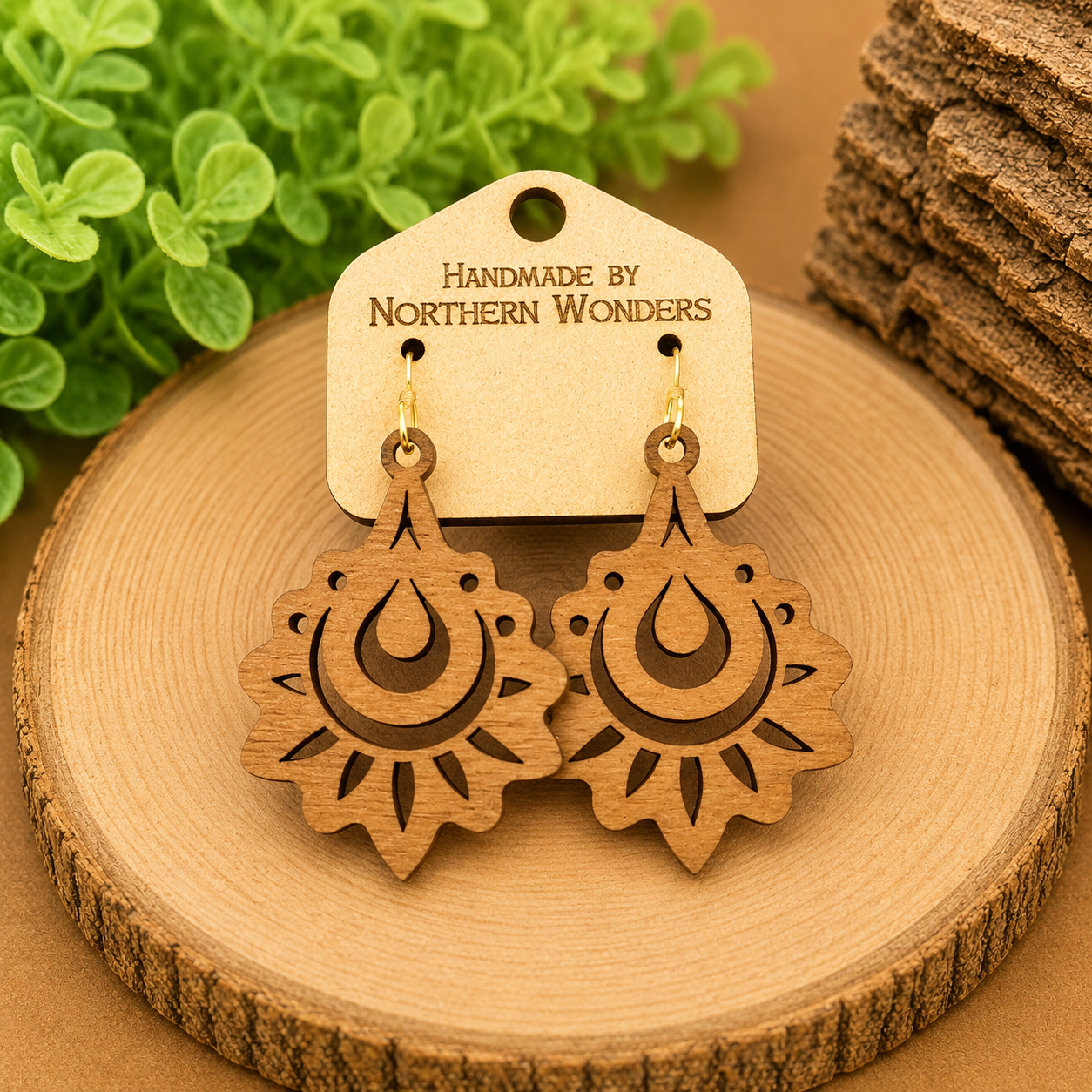 Walnut Earring
