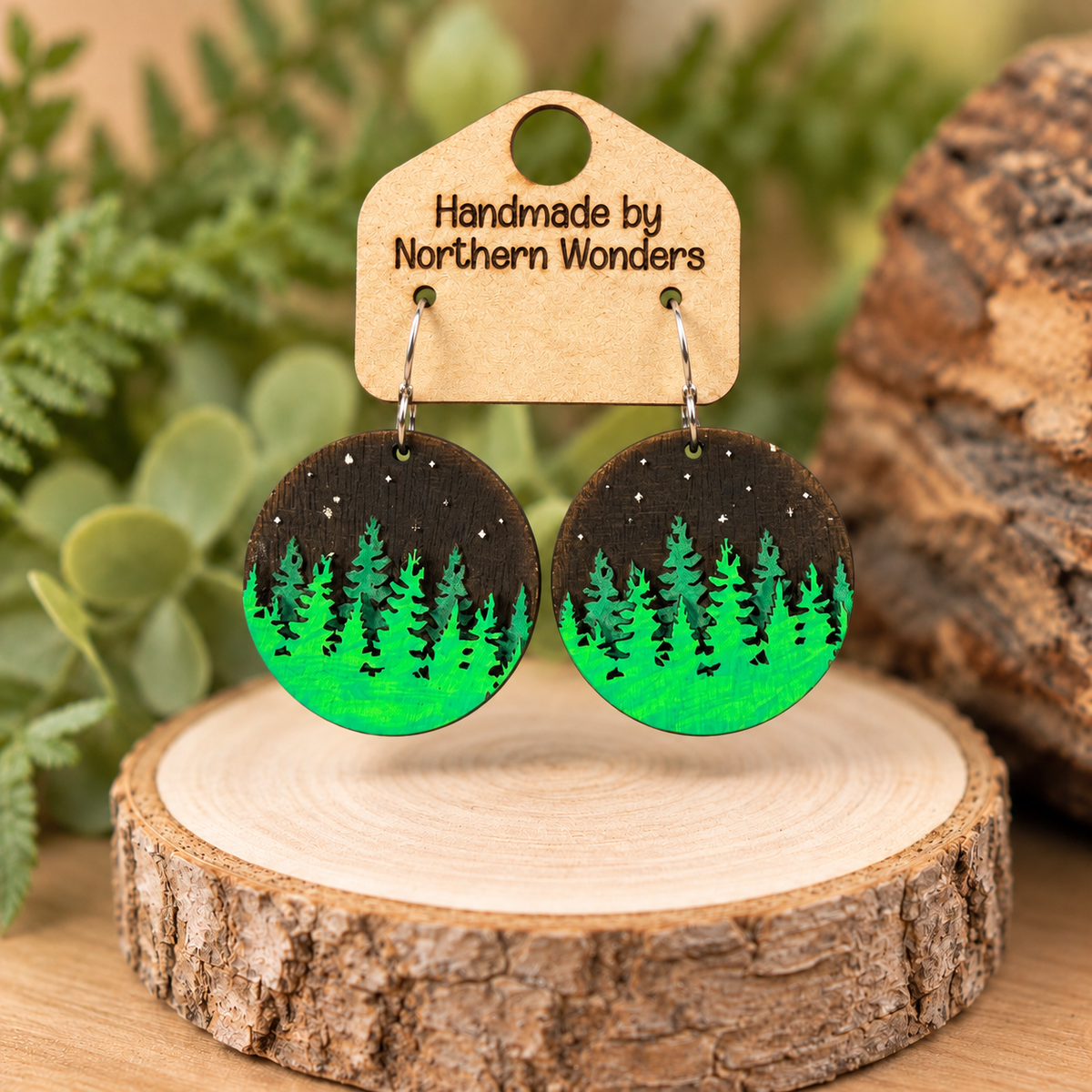 Forest Wood Earring