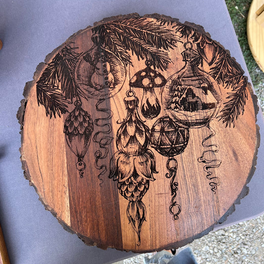 17" Christmas Ornaments Lazy Susan