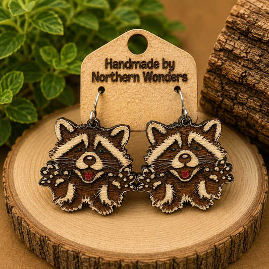 Raccoon Earrings