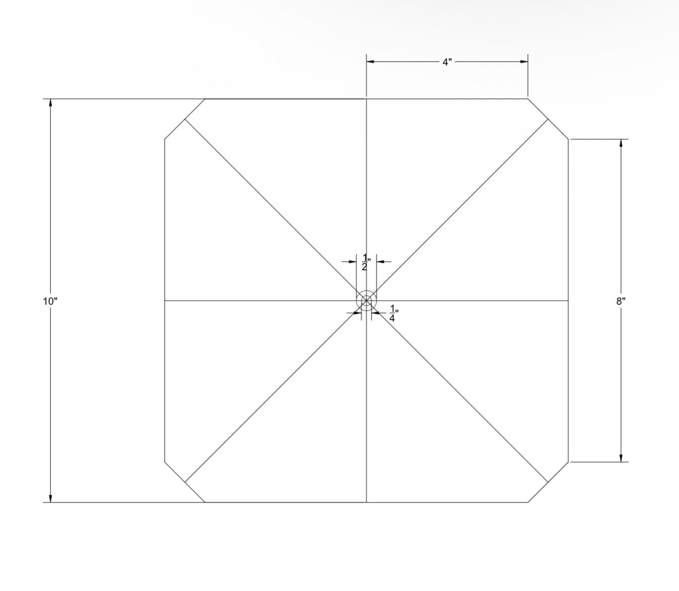 10" Plexiglass Survey Target 2