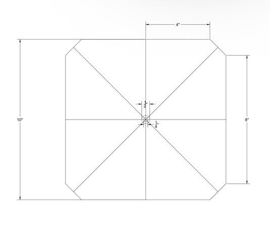 10" Plexiglass Survey Target 2