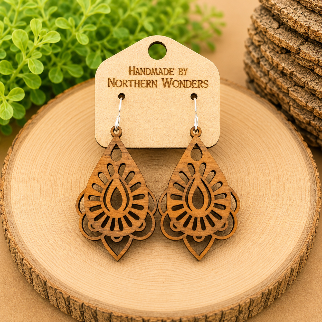 Walnut Earring
