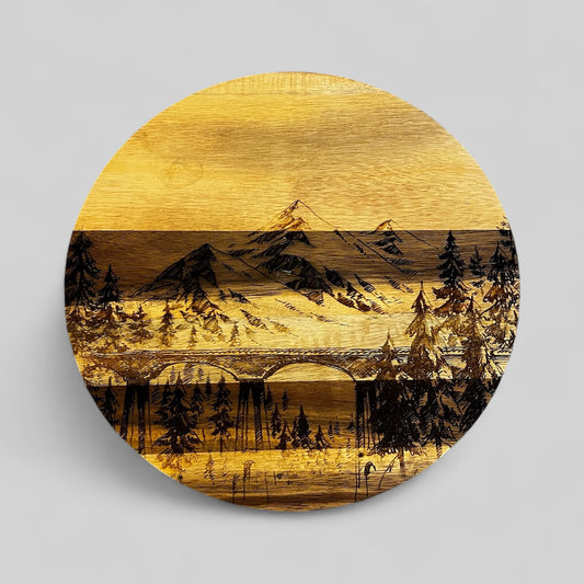 10" Railroad Tracks Lazy Susan