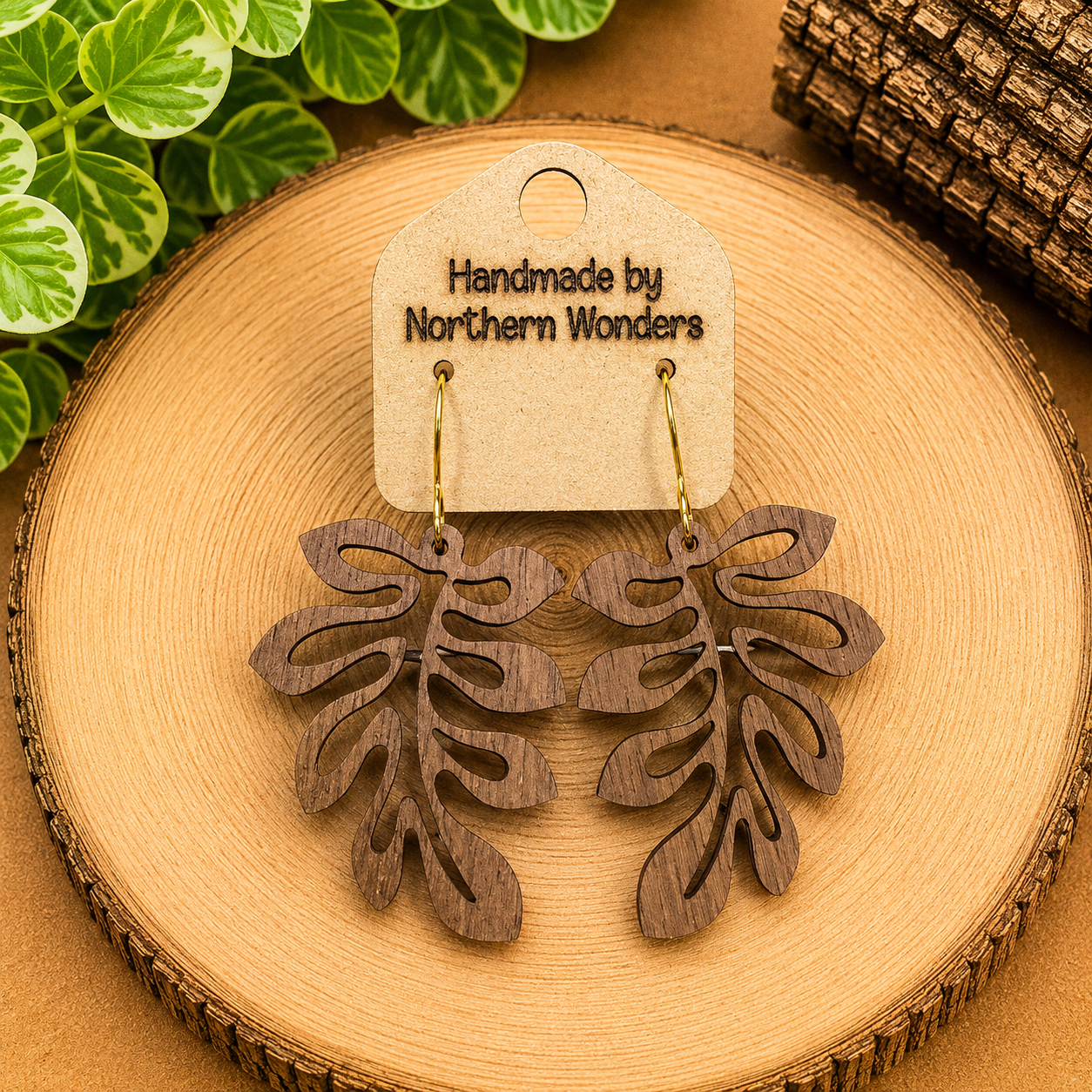 Jungle Walnut Earring