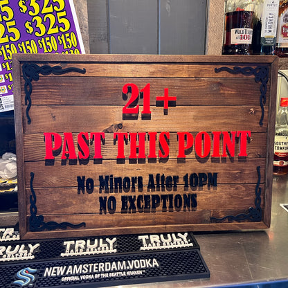 21+ Past this Point Sign