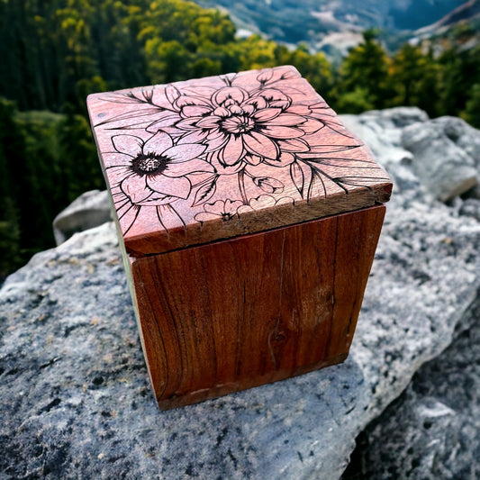 Floral Wood Box