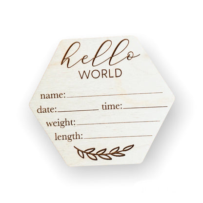 8" Hello World Announcement Sign