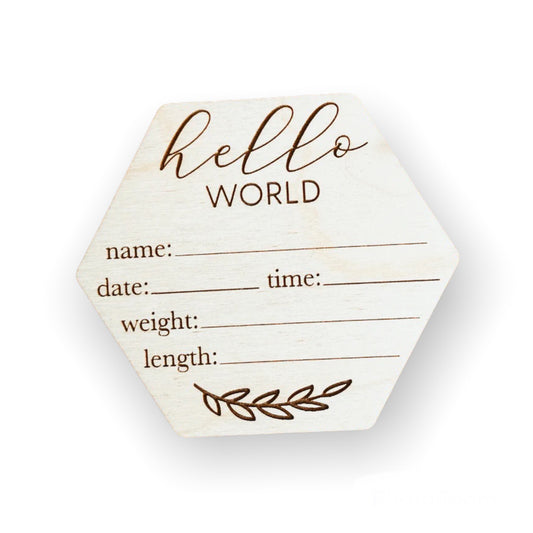 8" Hello World Announcement Sign