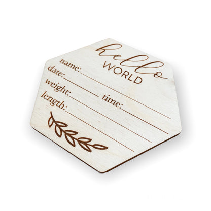 8" Hello World Announcement Sign