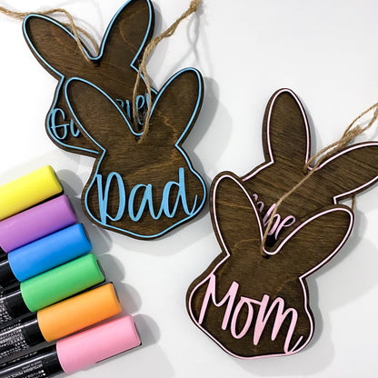 4" Colored Easter Basket Tags