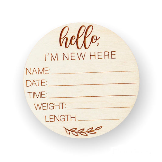 8" Hello, I'm New Here Announcement